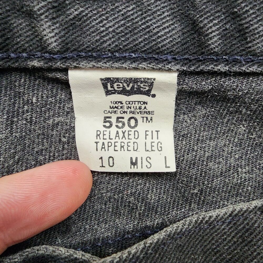 Levis Womens 10 MIS L Black 550 Jeans 100% Cotton Made in USA Relaxed Fit - Picture 4 of 13